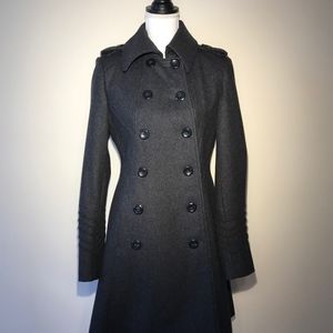 JLo Wool Blend Charcoal Gray Military Coat